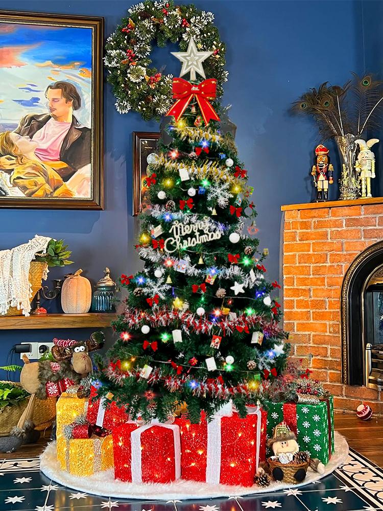 Горячая Распродажа 150/180/210см Рождественская Елка Украшение для Дома ПВХ Искусственные Рождественские Украшения Маленькая Рождественская Елка Вечеринка Новый Год 2025