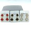 Stainless Steel Four-Leaf Clover Reversible Earrings Fashionable And Versatile Women's Earrings