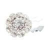 1/6Pcs Button Covers Faux Pearls Shiny Rhinestone Flower Shape Button Clip with Pliers Press Dress Suit Tux Accessories