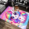 1pc Rainbow Unicorn Chair Mat - Anime Cartoon Design Office Rug for Desk, Non-Slip Carpet for Home Decor, Suitable for All Seasons.H013