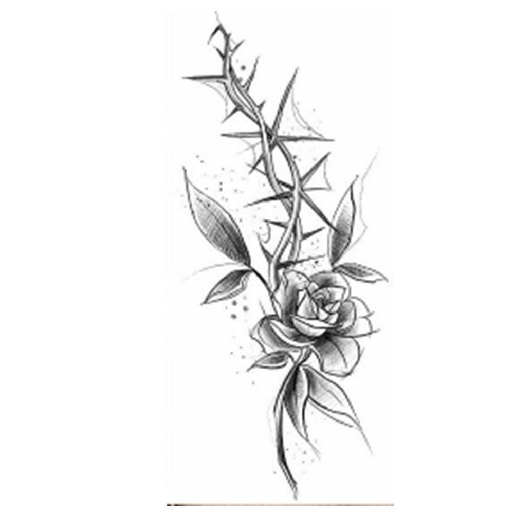Long Lasting Rose Temporary Tattoo Flower Body Art Sticker Sweet Instant Decals Daily Use