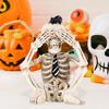 Статуя скелета на Хэллоуин, реалистичный череп, коллекционные фигурки, см., говорите, не слышите зла, домашний декор, жуткие украшения на Хэллоуин