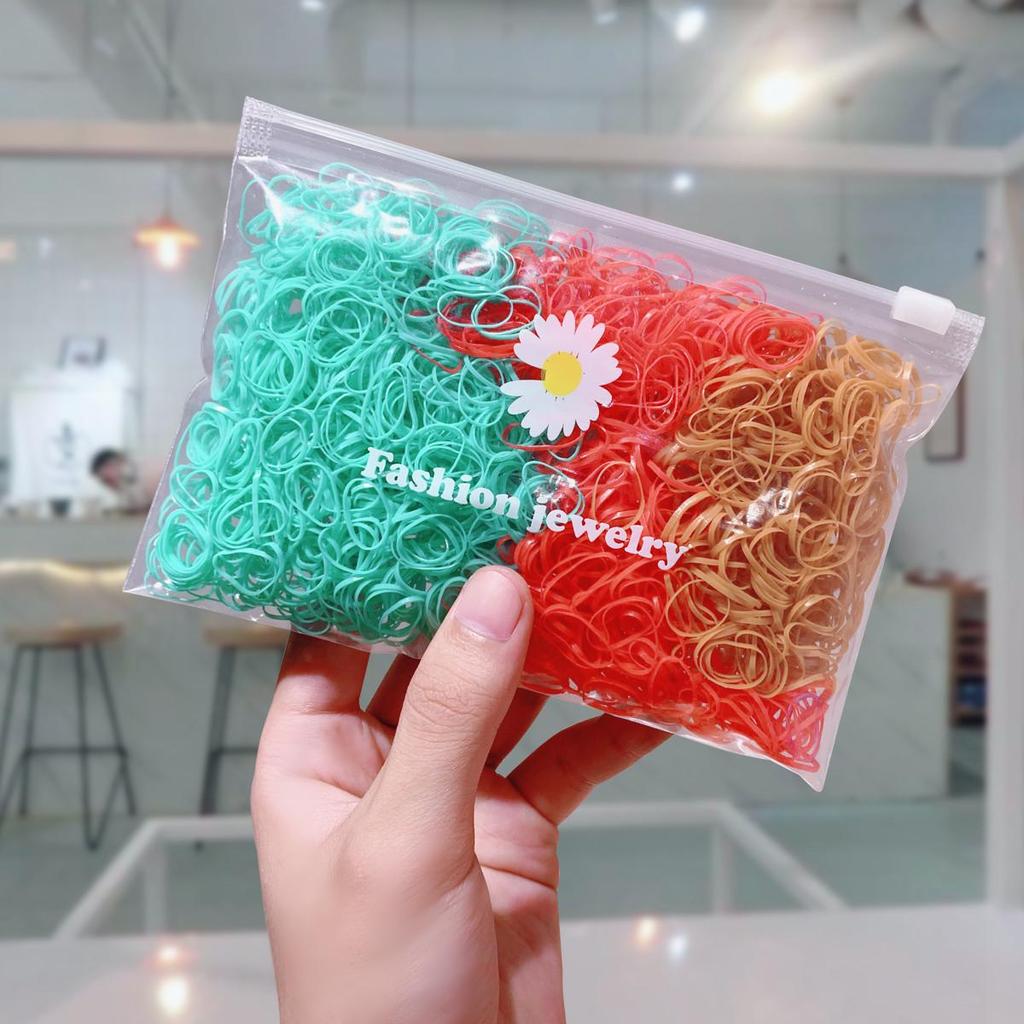 Желейные градиентные маленькие одноразовые резинки для волос YANRONG, 1000 шт./упак., резинка для волос для девочек, держатель для хвоста, аксессуары для волос, резинки для волос