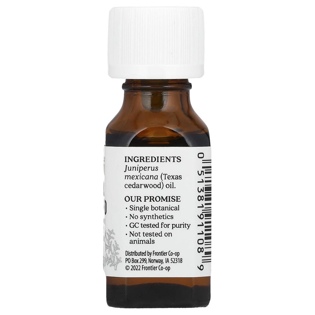 Aura Cacia Pure Essential Oil, Texas Cedarwood, 0.5 Fl Oz (15 Ml)