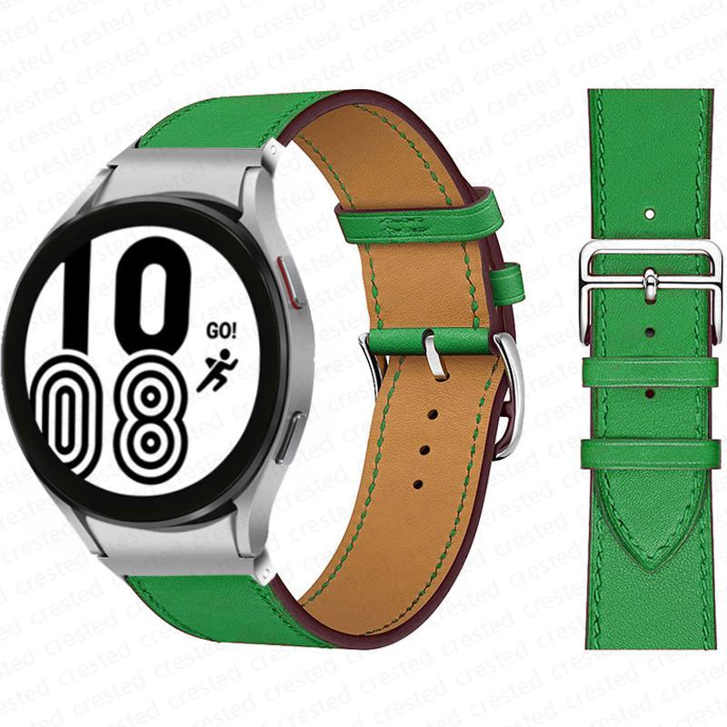 20mm Band For Samsung Galaxy Watch 6 4 classic/5 Pro 44mm 40mm 47mm 43mm 45 No Gaps Leather Bracelet Correa Galaxy Watch 6 Strap