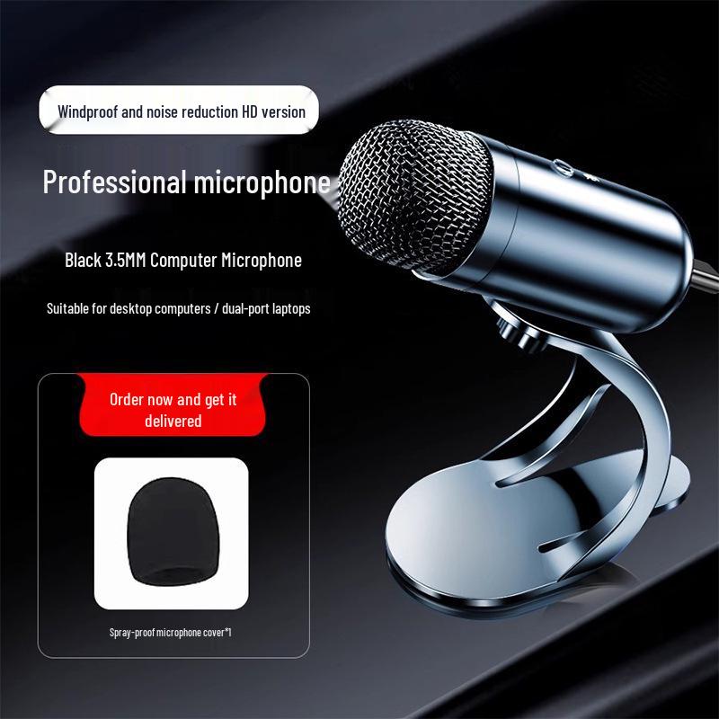 USB Desktop Microphone for Home Use: Ideal for Online Classes, Meetings, Gaming, Recording, Streaming, with Noise Reduction Compatibility.