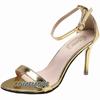 Women's Shoes 2024 Summer Plus Size 41 High Heels Luxury Designer Gold Gladiator Casual Shoes Pumps Buckle Strap Roman Sandalias