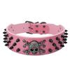 Товары для животных Ошейник с черепом Азиатский стиль Модный крутой ошейник для домашних животных