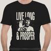 Модная мужская одежда Star Treks Spock Live Long and Prosper Лицензированная взрослая футболка Женская ретро-принтованная футболка Мужская футболка Camisetas