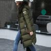 Fashion Women Winter Warm Cotton Hooded Winter Long-Sleeved Overcoat