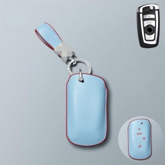 Genuine Leather Car Key Fob Case Cover For BMW X3 X4 X5 1 2 3 7 4 5 6 F10 F15 M5