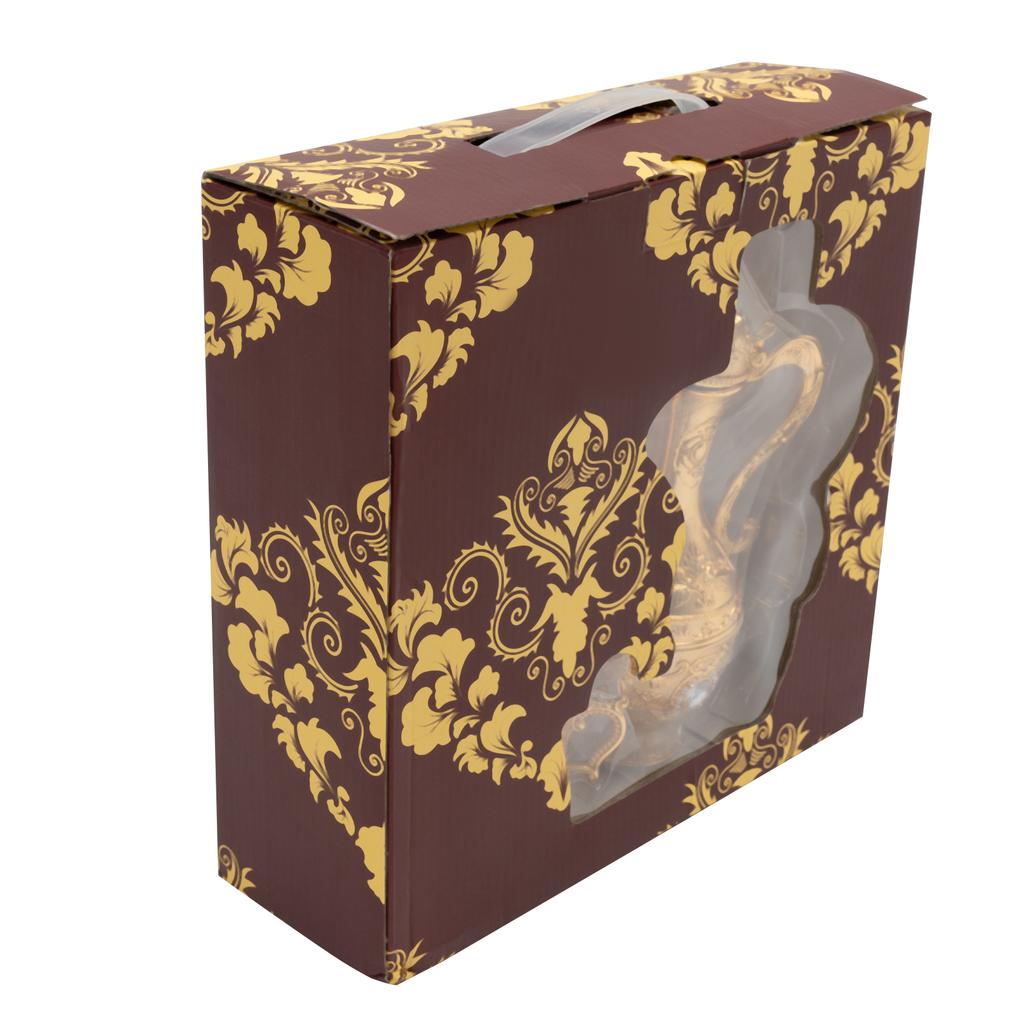 Турецкий чайный сервиз Винтажный турецкий кофейный сервиз с чайником и 6 чашками для домашнего декора, на день рождения, Рождество, новоселье, свадьбу