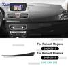 Настоящая мягкая карбоновая наклейка на интерьер для Renault Megane 3 RS 2009 2010 2011 2012 2013 2014 2015 Автомобиль Под приборной панелью Вентиляционное отверстие