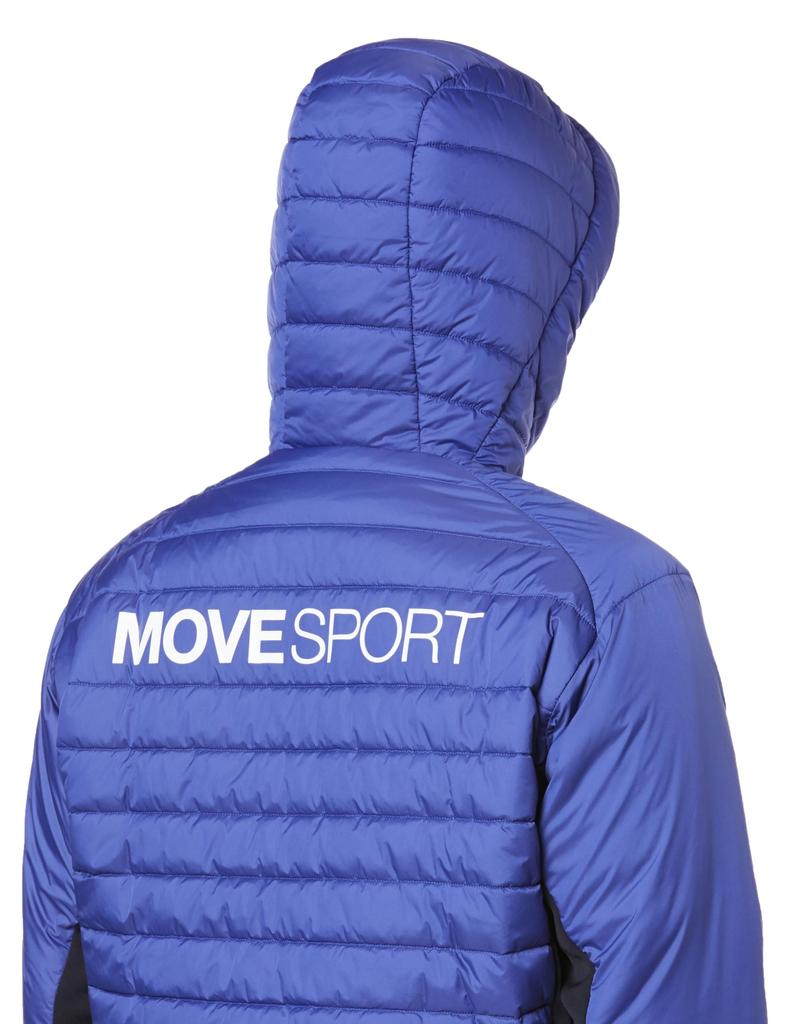 Ветровка Descente AERO CAPSULE Hybrid с капюшоном на молнии, легкая, теплая, водоотталкивающая, эластичная, для тренировок O [Move Sports] BLNV(DMMWJC40)