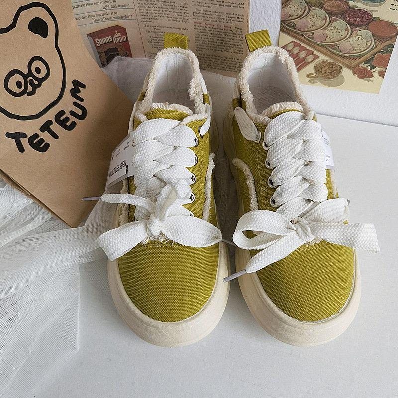 Кроссовки на платформе женские парусиновые туфли растворяющиеся туфли весна-лето повседневная спортивная обувь женские белые парусиновые туфли