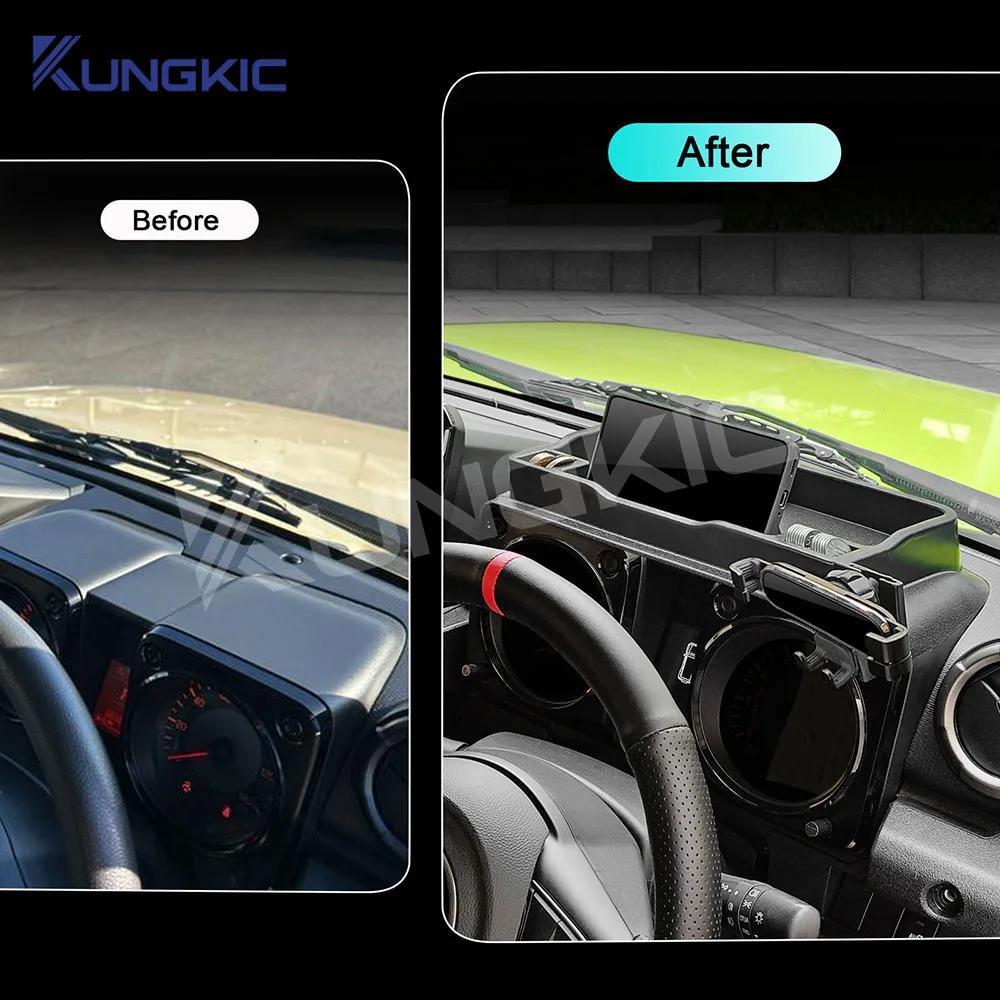 Universal Car Phone Holder Bracket & Dashboard Storage Box for Suzuki Jimny JB64 JB74 2018 2019 2020 2021 2022 2023 2024 2025