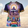 Ancient Egypt Goddess T Shirt For Men Vintage 3D Printed Egyptian Short Sleeve Summer Street T-Shirts Fashion Loose Tops Tees