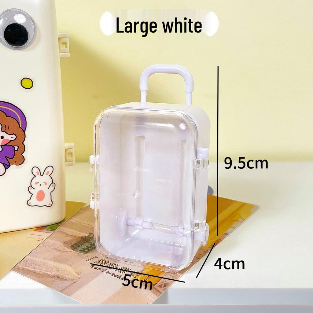 Transparent Hair Accessories and Jewelry Organizer Trolley Case
