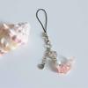 Marine Animal Phone Chain Beaded Phone Lanyard Sweet Girl Cellphone Strap  Bag Keychain