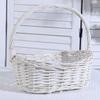 Brown White Handhold Weaving Basket With Handle Basket with Handle  Vegetables Fruit