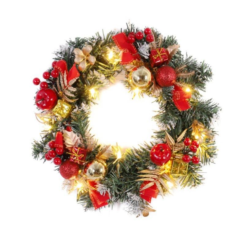 Front Door Wreath Outdoor Indoor Artificial Green Leaves Home Decoration