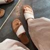 Korean Ins Trendy Cover Toe Cool Slippers Women's Outer Wear 2025 Summer New Soft-soled Simple Flat Sandals Women