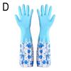 Waterproof And Warm Rubber Gloves Kitchen Washing Dishes Gloves Housework Gloves Women’s Cleaning W1W6