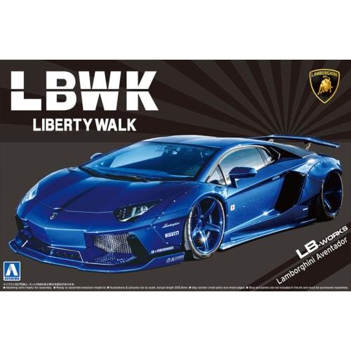 Aoshima Bunka Kyozai (AOSHIMA) 1/24 Liberty Walk Series No. 18 LB Works Lamborghini Aventador Ver. 2 Plastic Model