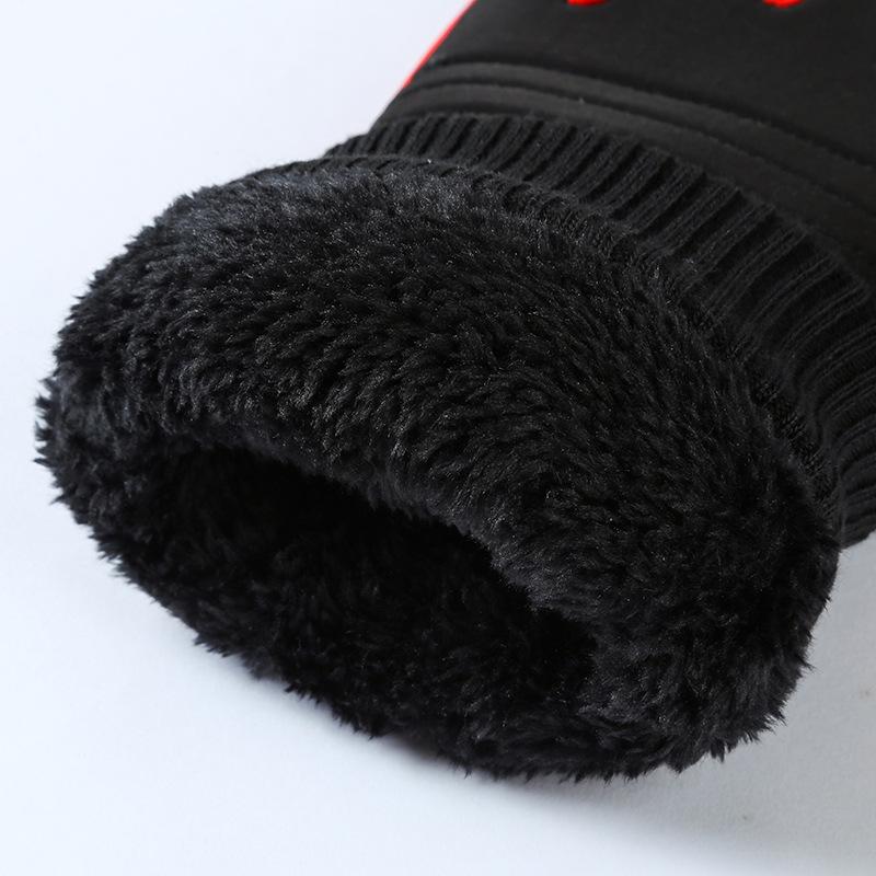 Зимние лыжные перчатки для мужчин  Утепленные флисом  Ветрозащитные и морозостойкие для активного отдыха и велоспорта  Сенсорные  Модные теплые перчатки с пятью пальцами