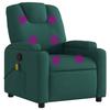 VidaXL Reclining Massage Armchair Dark Green Fabric 372383
