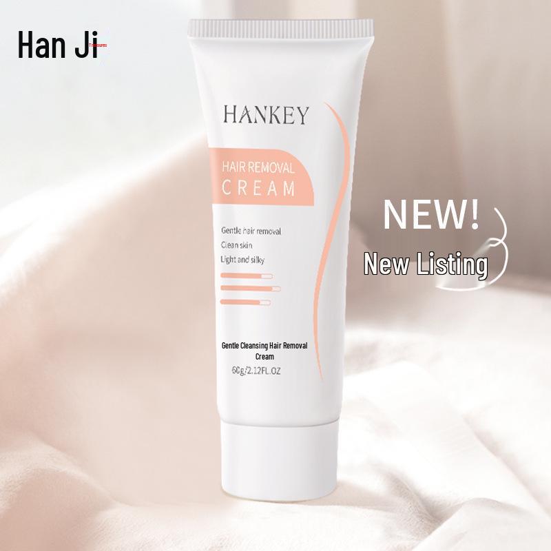 Han Ji Безболезненный крем для удаления волос 60 г: Нежное летнее очищение для рук, бедер и подмышек, с омоложением кожи.