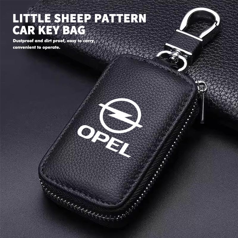 BBGV3 Car Key Bag Keychain Wallet Case Zipper Purse Keyring Holder For Opel Astra G H J K F Corsa D Zafira B Insignia Mokka Regal