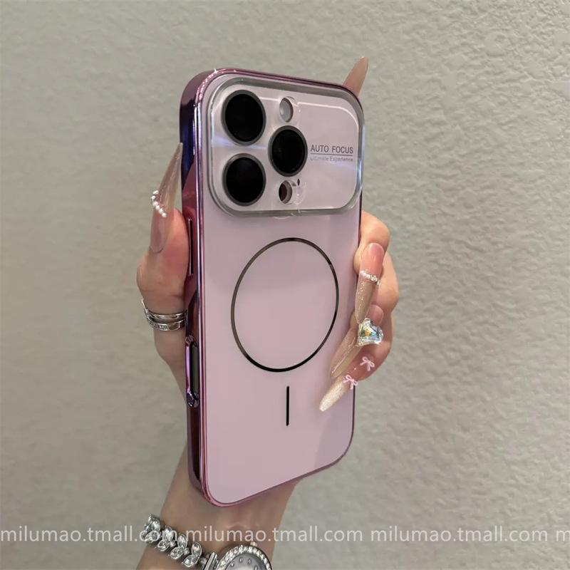 Секунды меняются iPhone17 Xingyu оранжевый магнитное притяжение для 17ProMax Apple 16 стекло большое окно магнитный чехол для мобильного телефона