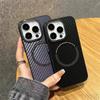 Luxury Carbon Fiber Magnetic Wireless Charging Case for iPhone 15 Pro Max 14 13 12 Pro Men's Fall Protection Cover
