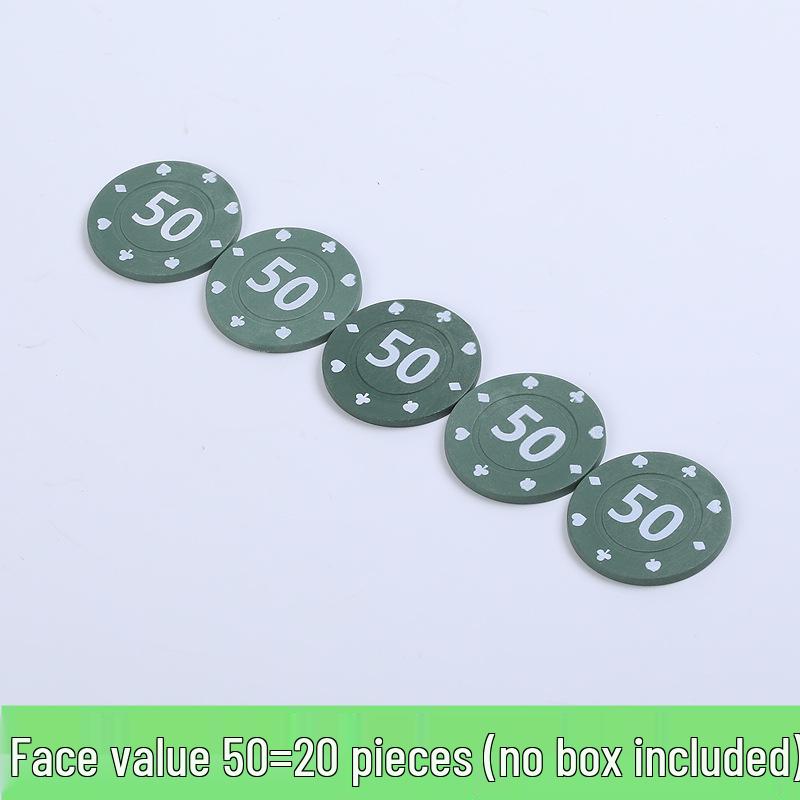 Коробка 100 пластиковых фишек для карточных игр: Баккара, Маджонг, Покер