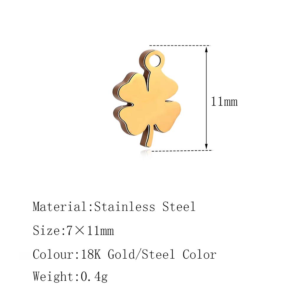 5PCS Mini Star Moon Charms For Making Necklace Bracelet Pendants Findings stainless steel Flower Love Charm DIY Handmade Jewelry