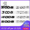 2026 Hot Car Sticker For Peugeot 2008 3008 4008 5008 3D ABS Silver Black Logo 2008 3008 4008 5008 Emblem Car Badge Trunk Decal S