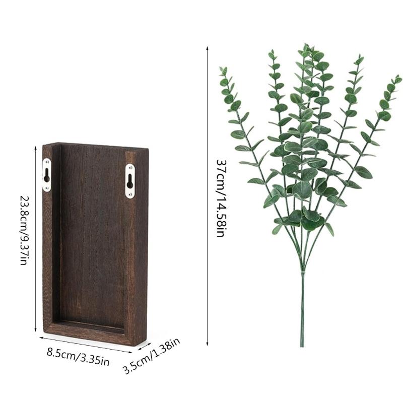 2 шт. Подвесные горшки из натурального дерева Универсальный деревянный настенный кашпо Декоративные настенные горшки для украшения гостиной, офиса