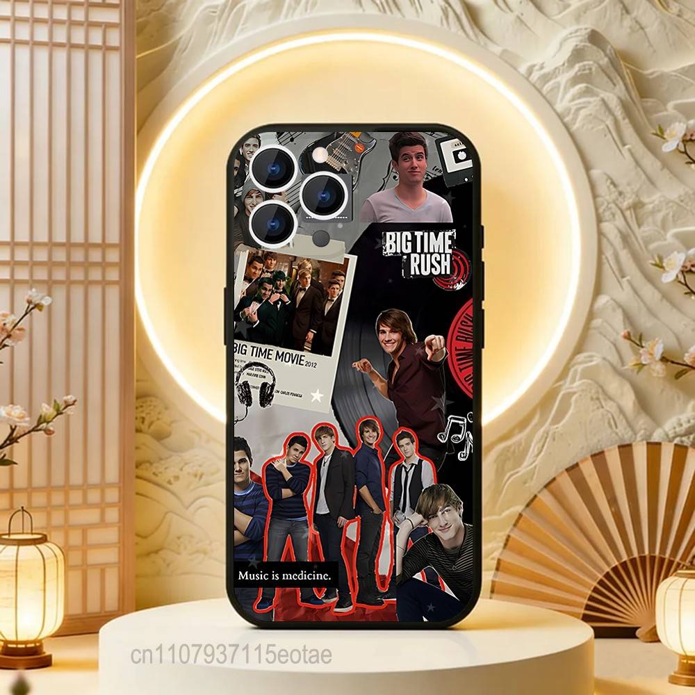 Чехол для телефона с изображением музыкальной группы Big Time R-Rush Для iPhone 17,16,15,14,13,12,11,Pro,Max,Plus,E,Air,Mini Защитный Черный Чехол