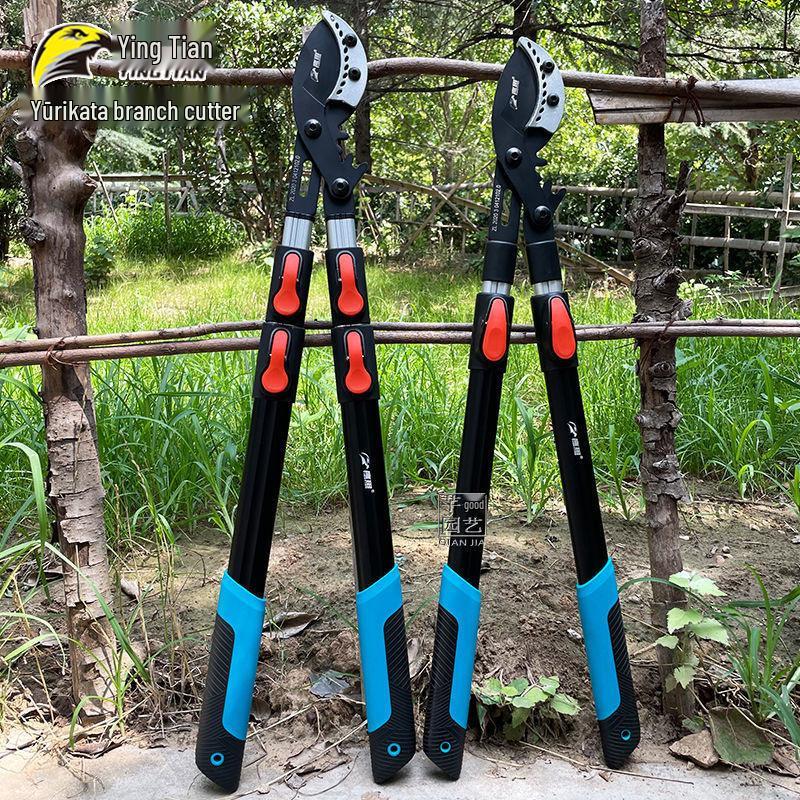 Телескопический секатор Black Fox с высоким рычагом для обрезки толстых веток и плодовых деревьев