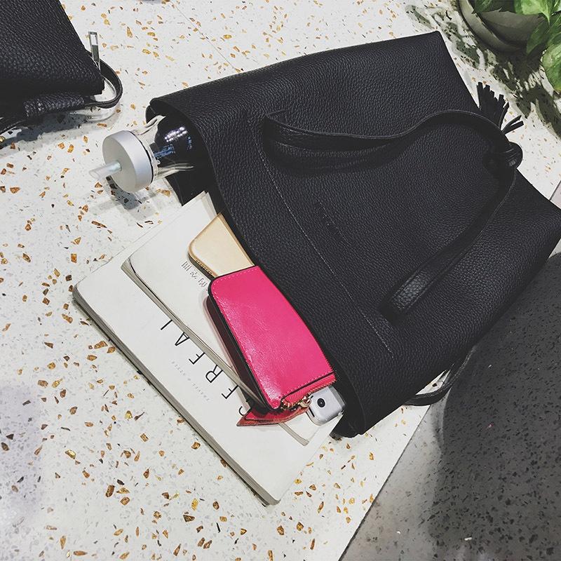 Элегантный женский набор из 3 предметов: наплечная сумка, модная сумочка, сумка-мессенджер, сумка-тоут