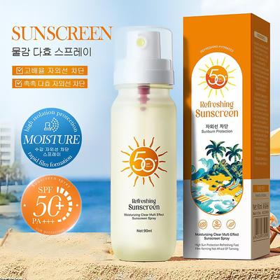 Корейский солнцезащитный спрей Spf50 водостойкий для лица и тела, длительный солнцезащитный крем, изолирующий спрей, УФ-защита, осветляющий увлажняющий крем для ухода за кожей