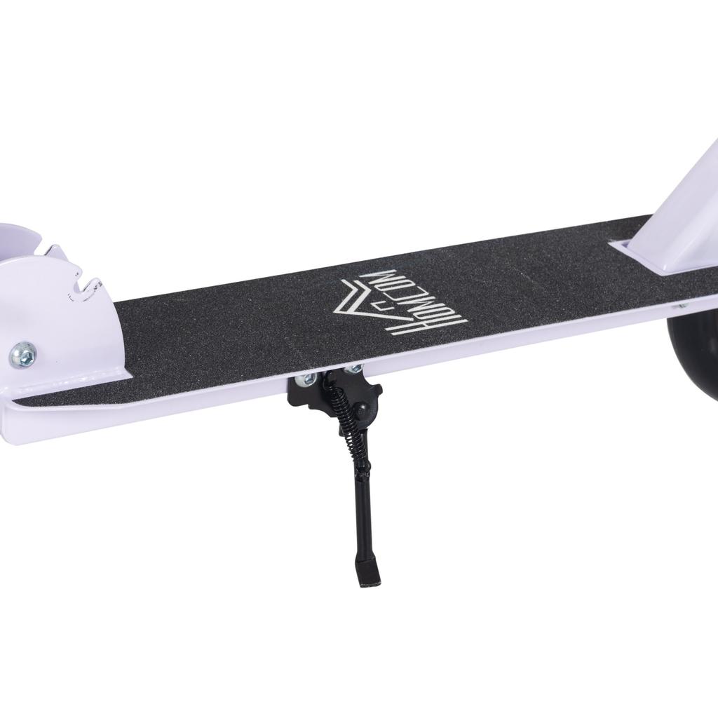 Folding Scooter Handlebar Height Adjustable to 4 Levels Rear Braking System for Children Teenagers Max. Weight 100KG Dim. 88L x 37W x 75-100H cm White