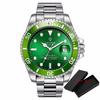 Fashion Tevise Top Brand Men's Diver Style Quartz Full Stainless Steel Band And Luminous Dial Waterresistant Buseiness Watches