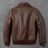 Мужская кожаная куртка Натуральная коровья A2 Летный костюм Мужской Авиатор Бомбер Пальто Мужчины Коровья кожа Кожаные куртки Весна Осень