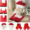 New Cute Christmas Toilet Seat Covers Creative Santa Claus Bathroom Mat Xmas Supplies for Home New Year Gift Decor 2025