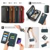 Подходит для телефона Samsung S24 кожаный чехол S24 Ultra многофункциональный ретро кошелек на молнии сумка через плечо