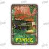 Mfoever  Vintage City Landscape Tin Sign London Mexico Paris Florida Posters Travel Scenery Wall Stickers Iron Painting Bar Decoration