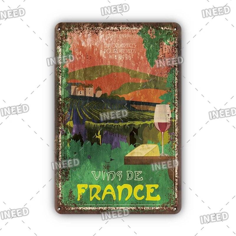 Mfoever Vintage City Landscape Tin Sign London Mexico Paris Florida Posters Travel Scenery Wall Stickers Iron Painting Bar Decoration