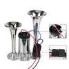 With Air Compressor and Relay Super Loud Hooter Car Electric Horn Modification For Motorcycle Boat Truck 12V Dual Trumpets 600dB